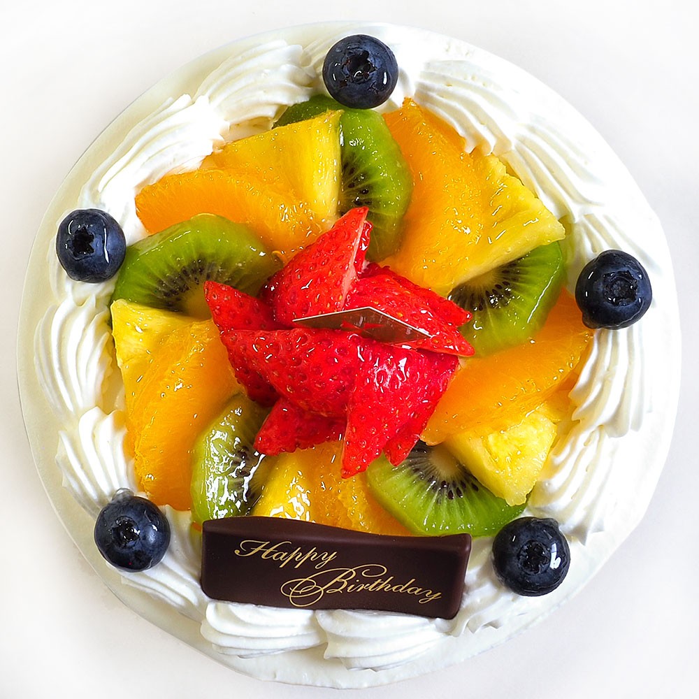 フレッシュフルーツ乗せ生クリームショートケーキ 7号 21cm cream-7