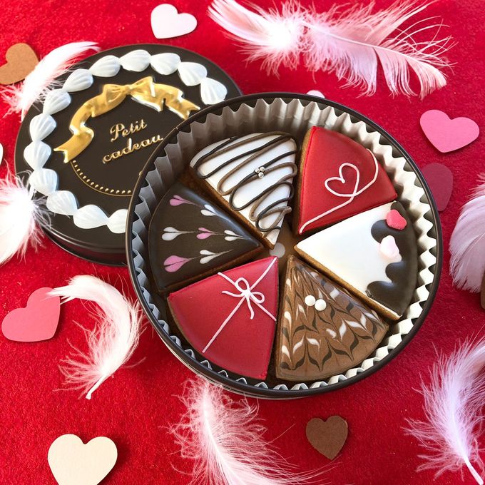 完売しました★バレンタイン缶★カラフルで可愛いアイシングクッキー＆ザクザククッキー 1