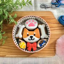 【ラッピング済み】★カラフルで可愛い（犬ver）★アイシングクッキー＆ザクザククッキー缶