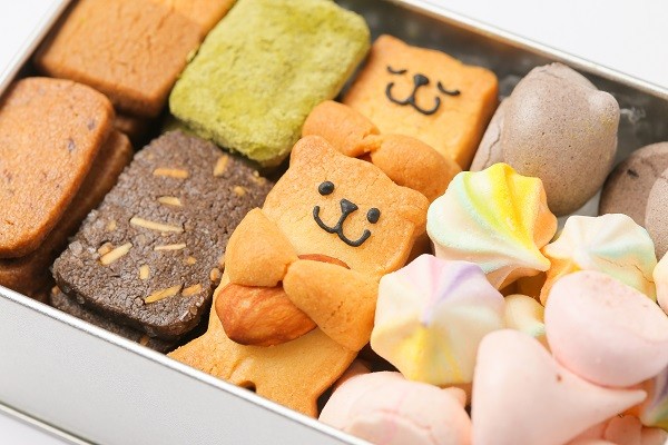 お菓子の宝石箱・くま缶(小) クッキー、メレンゲ、焼き菓子 4