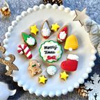 【ラッピング済み】※クリスマス限定デザイン缶★カラフルで可愛い（クリスマスver）★アイシングクッキー＆ザクザククッキー缶 クリスマス2025 2