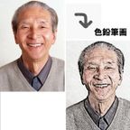 表彰状ケーキ（感謝状や還暦祝いケーキ等も）画像とメッセージ両方入れられる(追加料金なし）【送られてきた画像を色鉛筆画に編集できます】【4～8名様向け】 表彰状の枠付き写真ケーキ   18cm×23cm  4