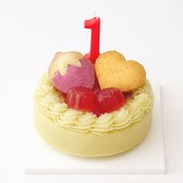 ファーストバースデーケーキ（さつま芋クリーム）《ヴィーガンスイーツ・ヴィーガンケーキ》〔1s〕【卵・乳製品・小麦粉・ナッツ不使用】