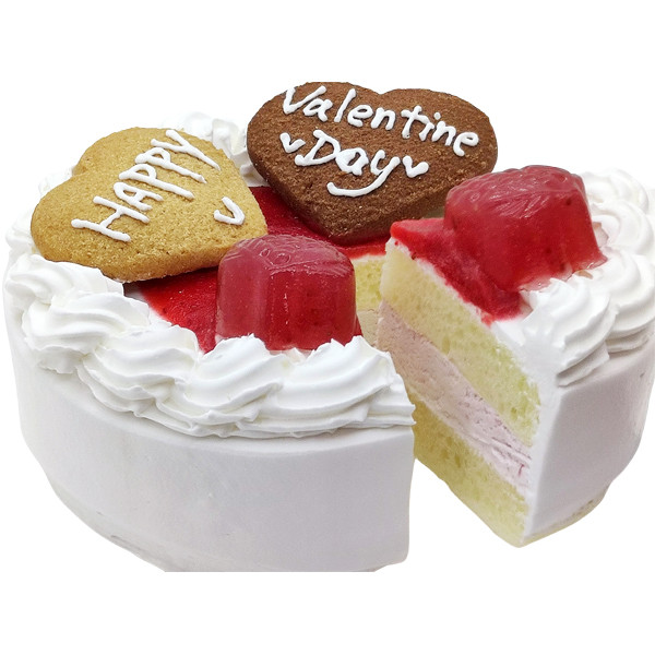 バレンタイン豆乳クリームのケーキ 3号 《ヴィーガンスイーツ・ヴィーガンケーキ》【卵・乳製品・小麦粉・ナッツ不使用】 3