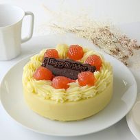 さつま芋クリームのデコレーション 6号 18cm《ヴィーガンスイーツ・ヴィーガンケーキ》〔Bs6〕【卵・乳製品・小麦粉・ナッツ・大豆不使用】 