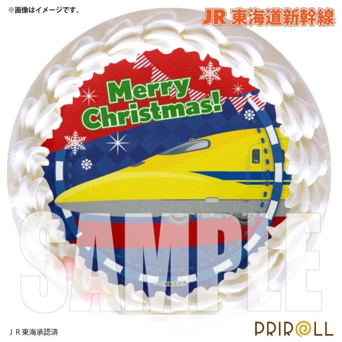Xmasプリケーキ（923形ドクターイエロー）【特典缶バッジ付き】[JR東海道新幹線]5号 15cm 1