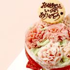【卵、乳、小麦、アーモンド不使用】カーネーションの白いケーキ 4号 12cm  2