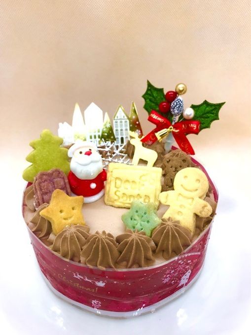 ★サンタさんへ ★米粉のショコラクリスマス4号(12㎝)[卵、乳、小麦不使用]クリスマス2025 1