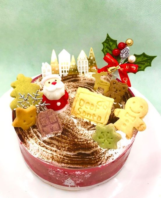 ★～サンタさんへ★米粉のココアクリスマス 4号 12cm(卵、乳、小麦不使用)2025クリスマス 1