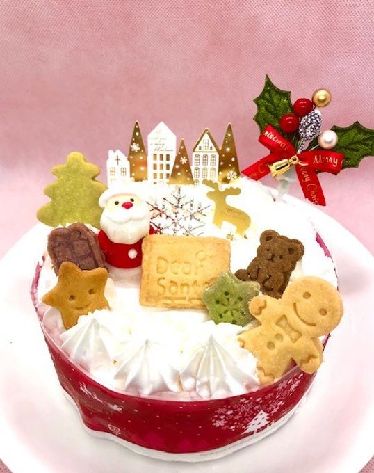 ★サンタさんへ★ 米粉の白いクリスマス 4号 (12cm)[卵、乳、小麦不使用]クリスマス2025 1