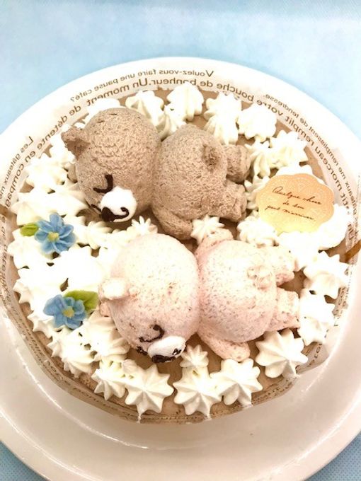 なかよしくまちゃん★ぷぅとぴぃのおひるね【虹のなかで】(ふんわりショコラ)5号 2