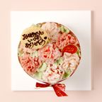 【卵、乳、小麦、アーモンド不使用】カーネーションの白いケーキ 4号 12cm  3