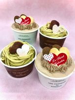 和栗のモンブランと米粉のふんわりショコラのValentineカップケーキセット(４個)【卵、乳、小麦不使用】
