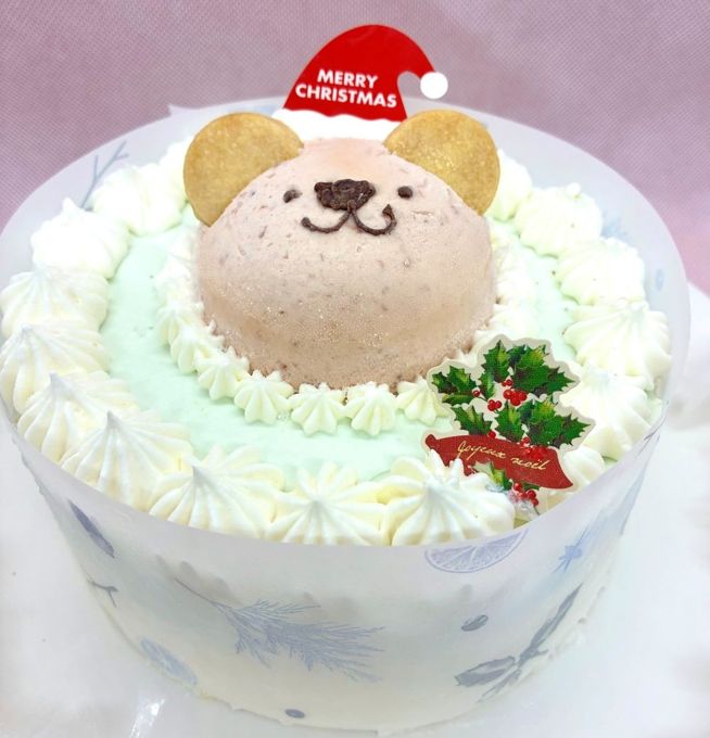 ★くまサンタのハッピ－クリスマス♪★ 米粉の白4号 (12cm)[卵、乳、小麦、アーモンド不使用]クリスマス2026 5