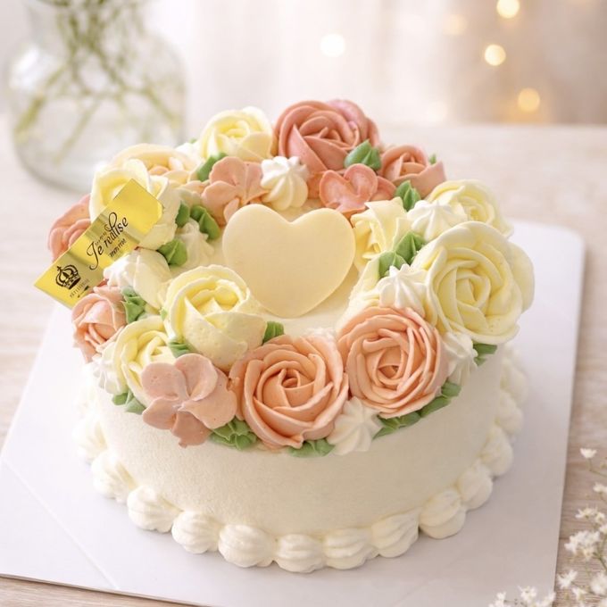 パステルローズフラワーリース4号 2