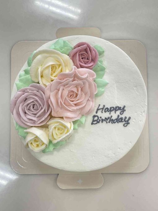 パステルローズフラワーケーキ5号 2