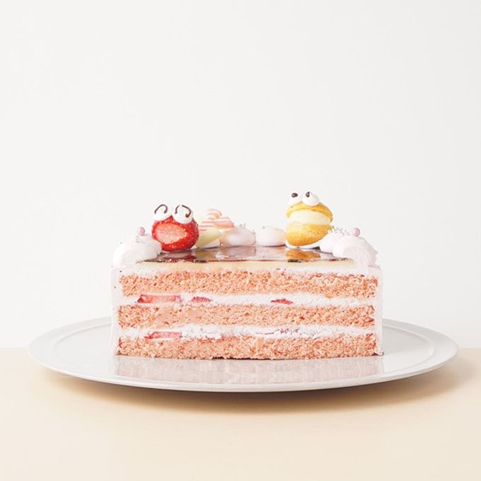 お祝いのケーキに写真を添えて(^O^)／ フォト 写真 苺クリームケーキ 6号 4