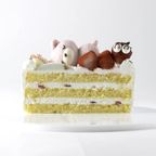 クマさんといちごの写真ケーキ(^^♪ 生クリーム 6号 5