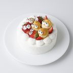 シュークリームといちごでにぎやかにお祝い！生クリームデコレーションケーキ 4号 12cm 1