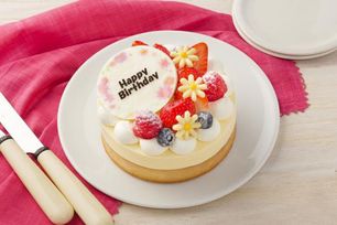 ベイクドチーズケーキとレアチーズケーキの2層仕立て ドゥーブルフロマージュ 4号 12cm 