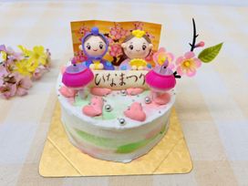 ひな祭り パーツを使ってデコレーション 