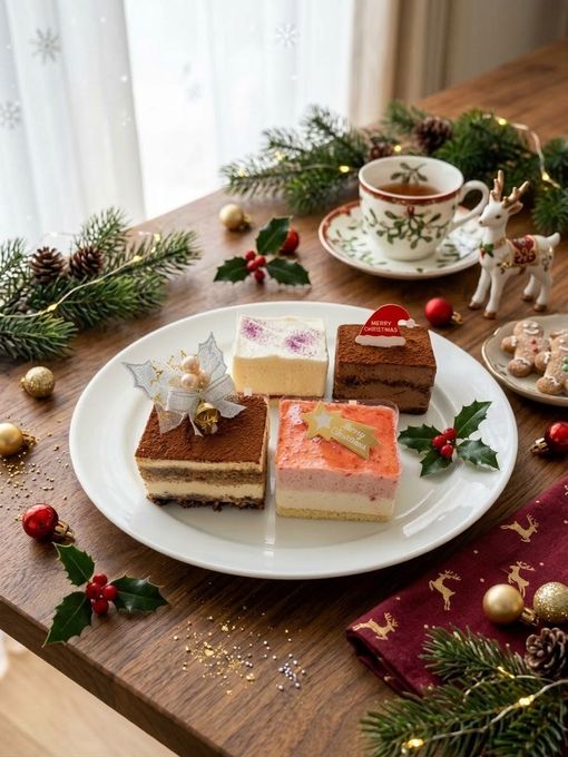 4種類の味を食べ比べ！砂糖不使用！糖質制限 Xmas低糖質ムースアソートBOX クリスマス2026 2