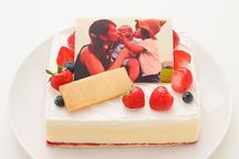 低糖質ケーキ 写真ケーキ レアチーズ 18×17cm 6.5号 2