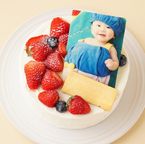 写真ケーキ 生デコ 苺たっぷりデコレーション 4号 12cm 2