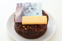 写真ケーキ ナッツたっぷり しっとりガトーショコラ 4号 12cm 3