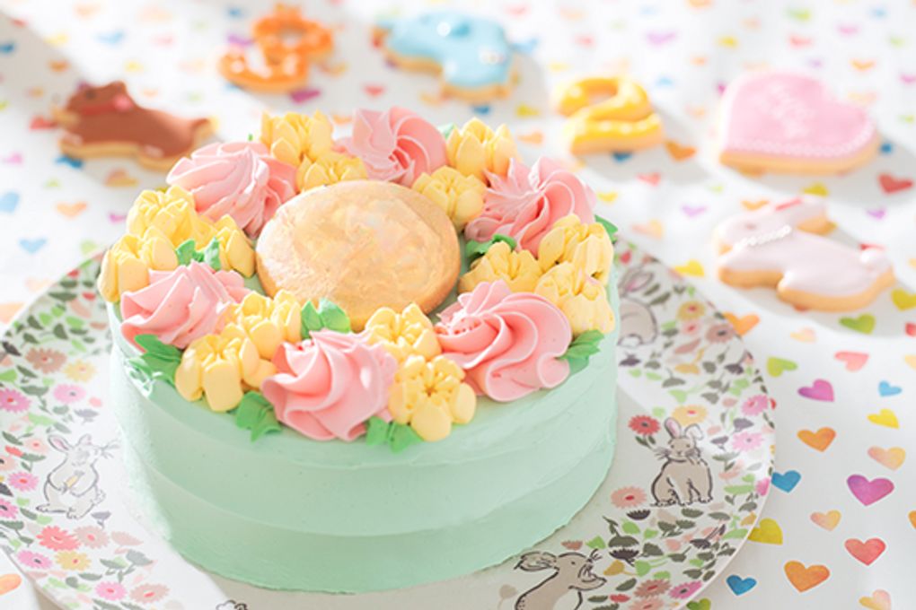 お花畑デコレーション バタークリームケーキ 5号 15cm 1