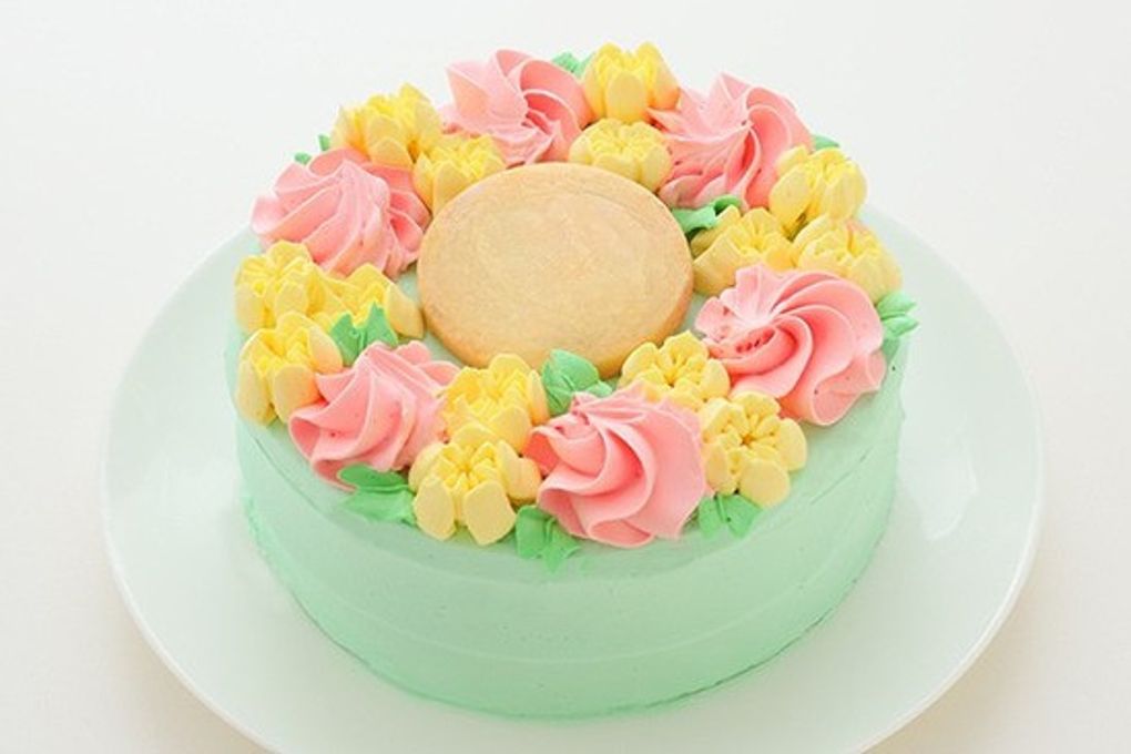 お花畑デコレーション バタークリームケーキ 5号 15cm 2