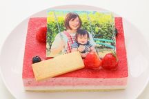 低糖質ケーキ 写真ケーキ 苺ココナッツ 17×13.5cm 5.5号 2