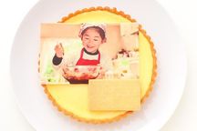 写真ケーキ 贅沢チーズタルト 6号 18cm 3