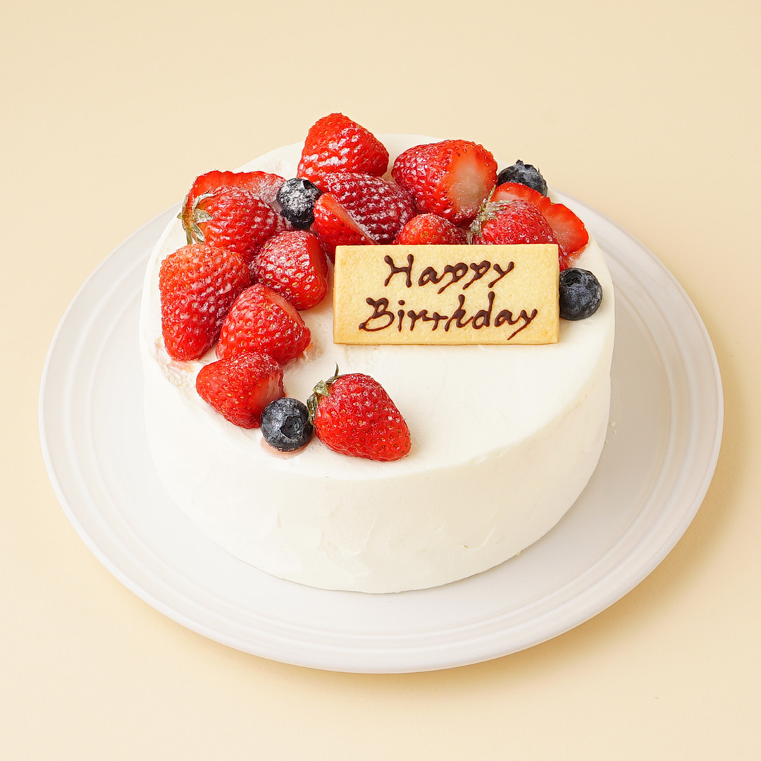 無添加 生デコ 苺たっぷりデコレーション 6号 18cm（スイーツSaccho） | Cake.jp