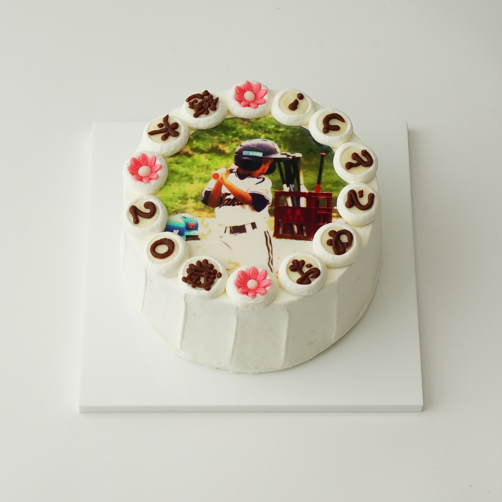 写真ケーキ 米粉シフォンケーキ 6号 17cm