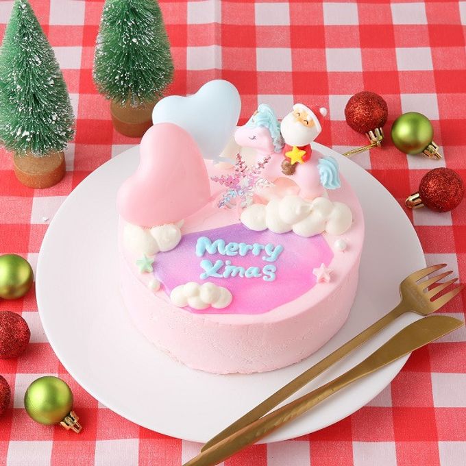 ハートサンタのユニコーンセンイルケーキ クリスマスケーキ2023 1