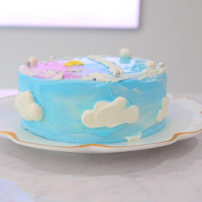 水色夜空ケーキ 韓国風ケーキ 5号 4