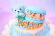 【水色】くまちゃん２段ケーキ 2