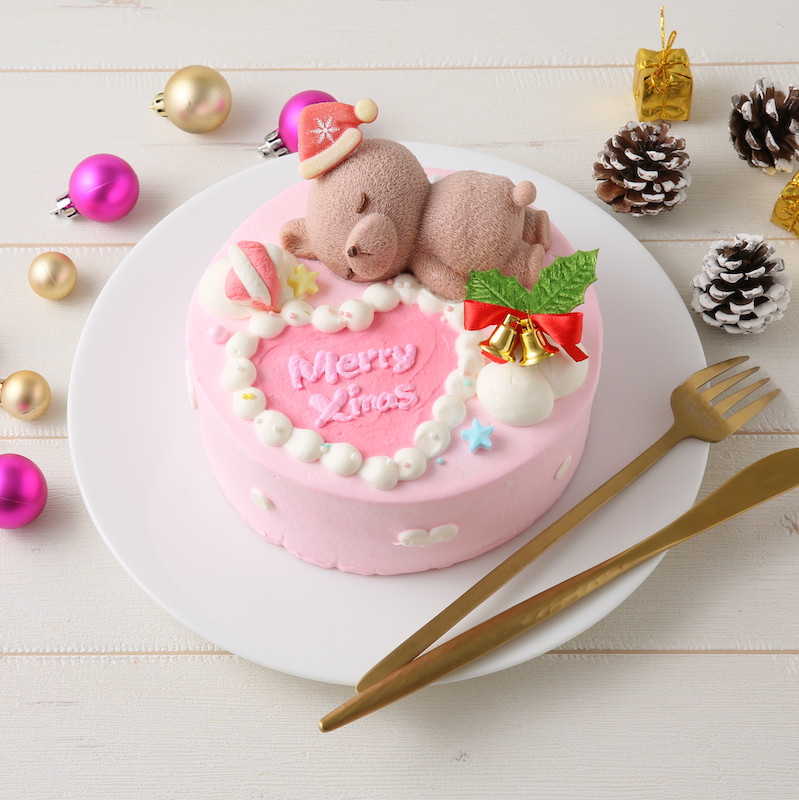 くまちゃんサンタのセンイルケーキ 5号 クリスマス2023（Milkymoco 