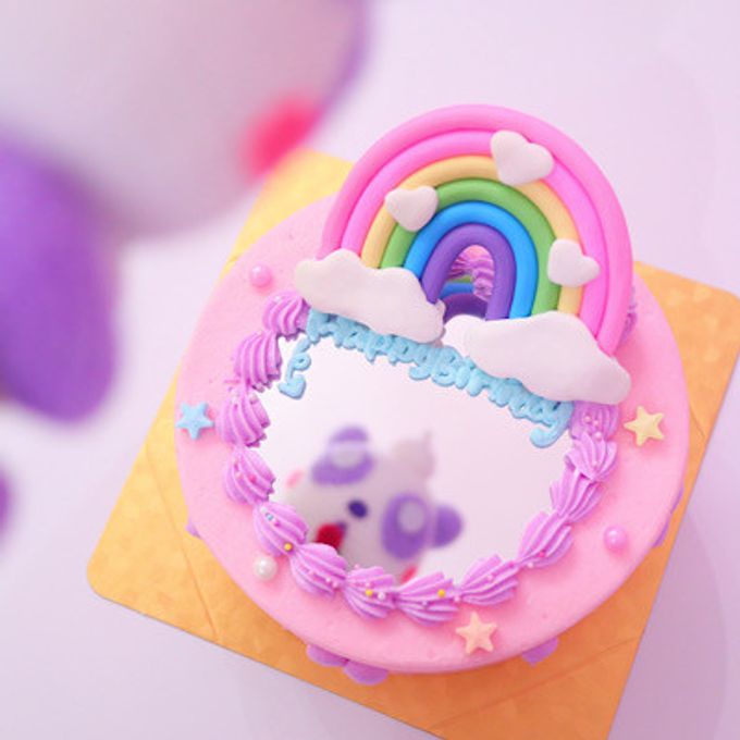 虹の鏡ケーキ 5号 センイルケーキ 1