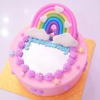 虹の鏡ケーキ 5号 センイルケーキ 2