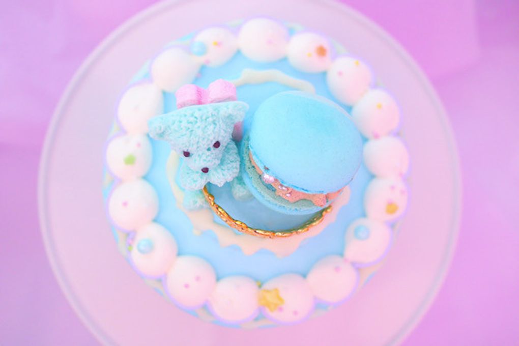 【水色】くまちゃん２段ケーキ 3