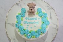 選べる4色！くまちゃんのローズセンイルケーキ5号 6