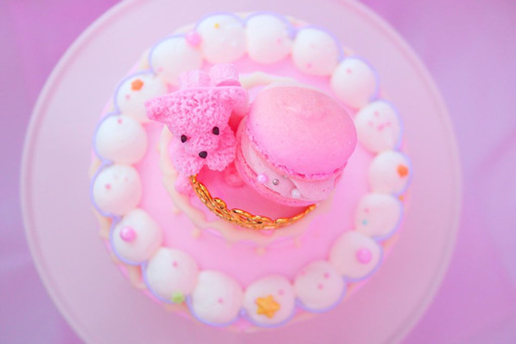 【ピンク】くまちゃん２段ケーキ 3