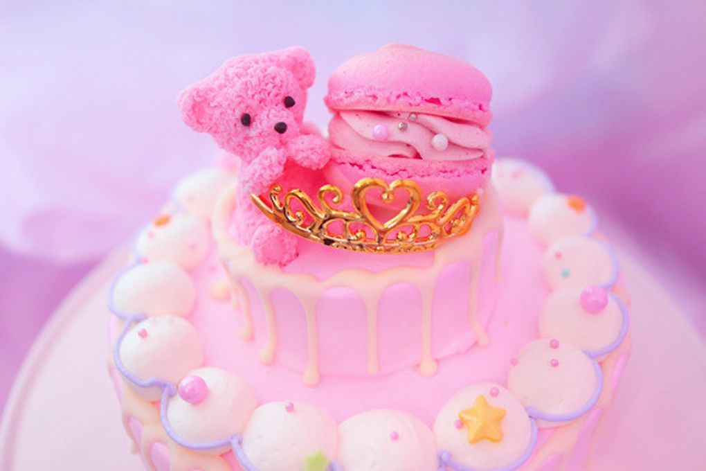 【ピンク】くまちゃん２段ケーキ 2