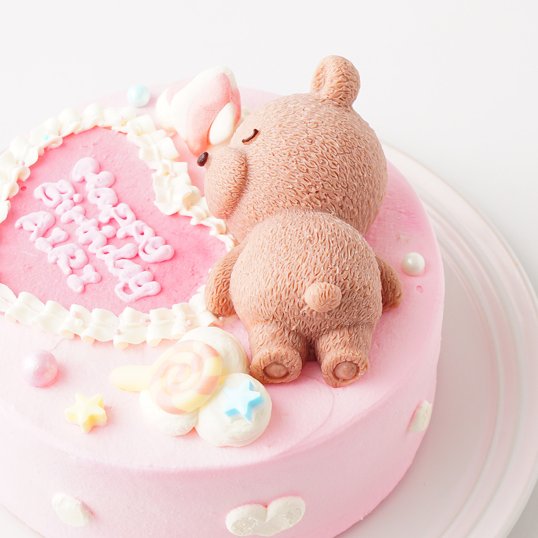おやすみくまちゃん センイルケーキ 5号（Milkymoco） | Cake.jp