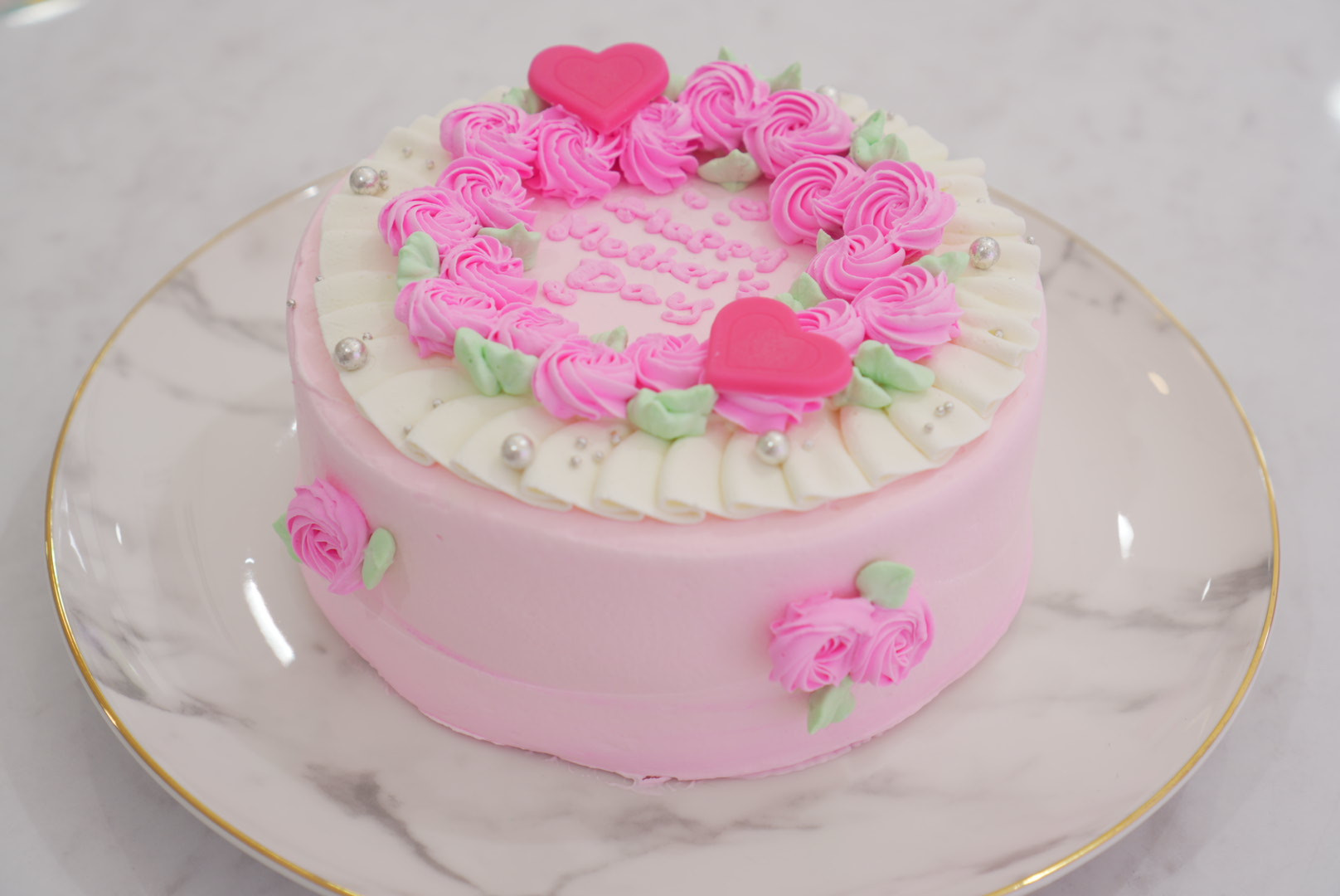 ピンクローズのセンイルケーキ5号（Milkymoco） | Cake.jp