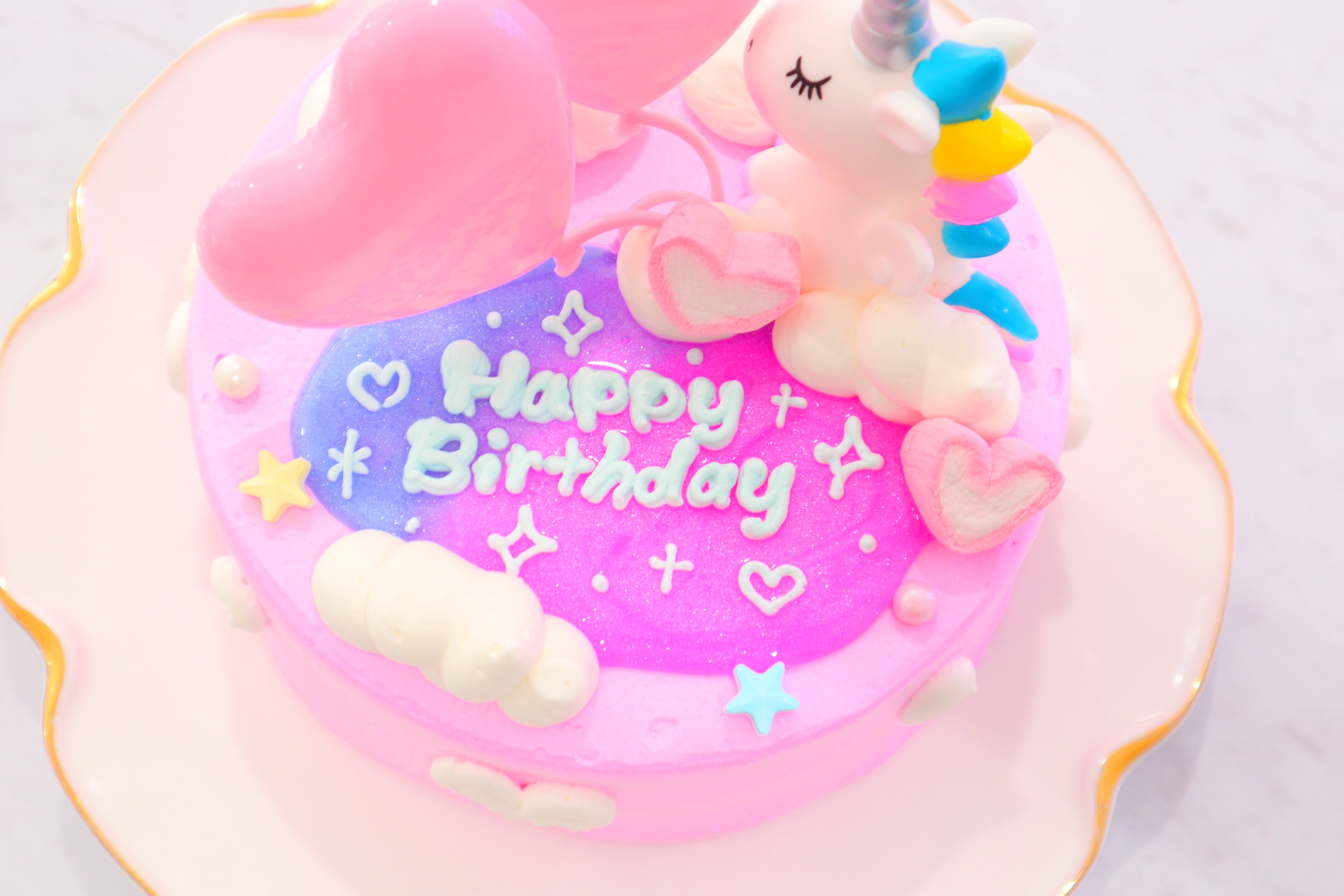 New!!ピンクユニコーンのセンイルケーキ（Milkymoco） | Cake.jp
