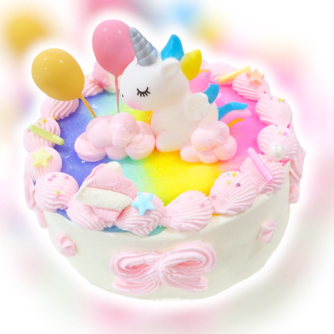 レインボーユニコーンケーキ 5号（Milkymoco） | Cake.jp