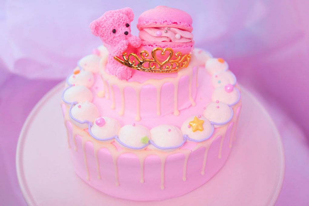 【ピンク】くまちゃん２段ケーキ 1